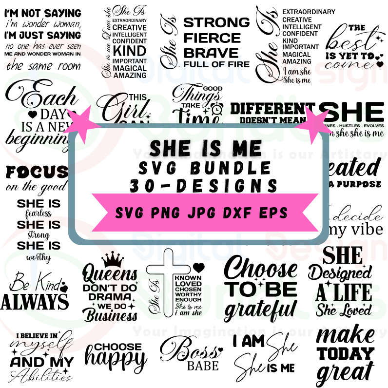 She Is Me Svg Bundle