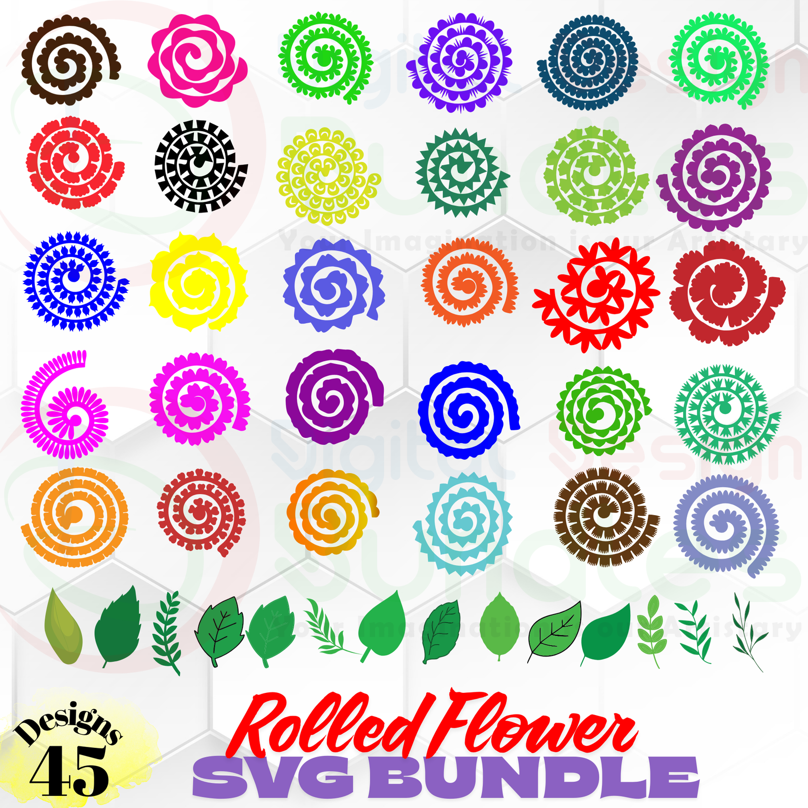 Rolled Flower SVG - 3