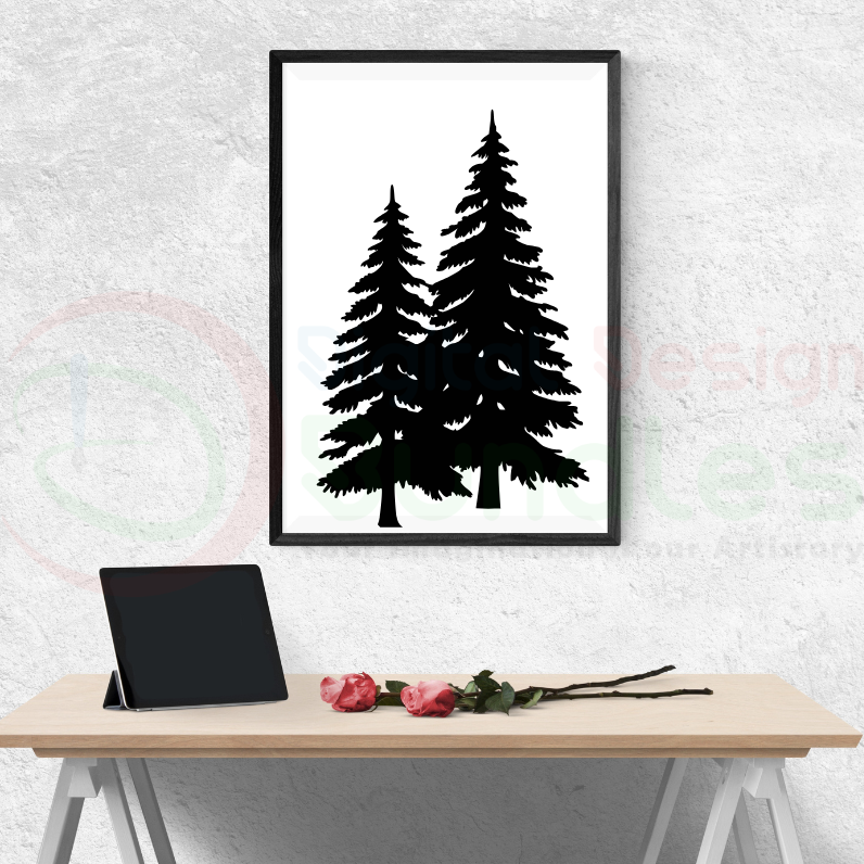 Mountain & Trees SVG