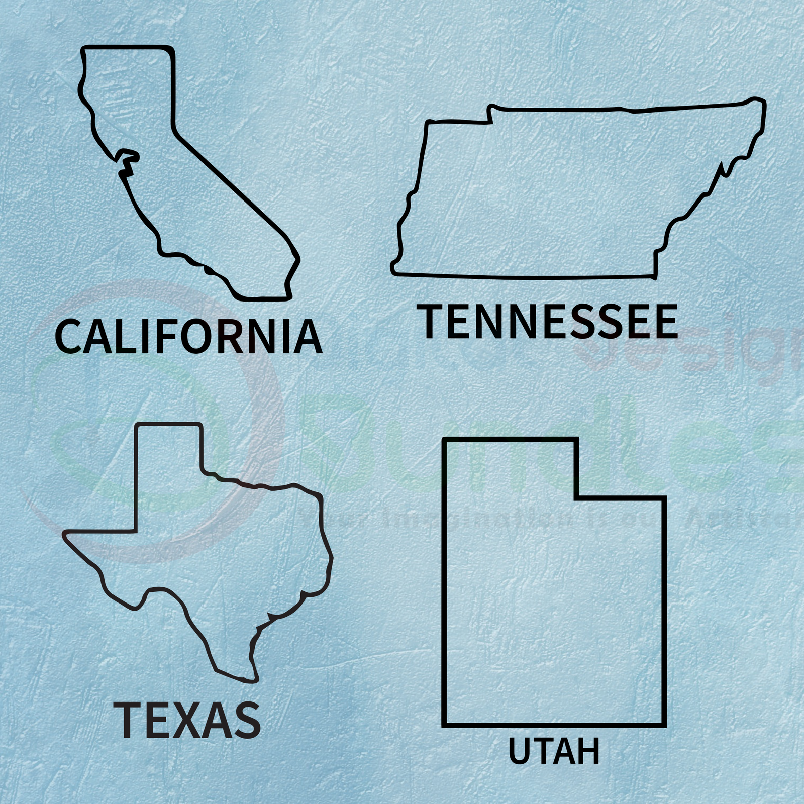 USA States Outline