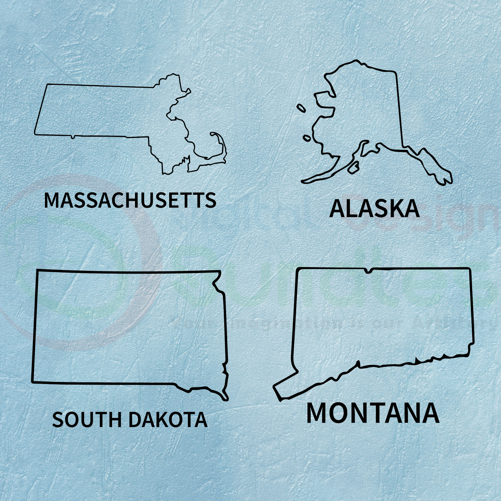 USA States Outline