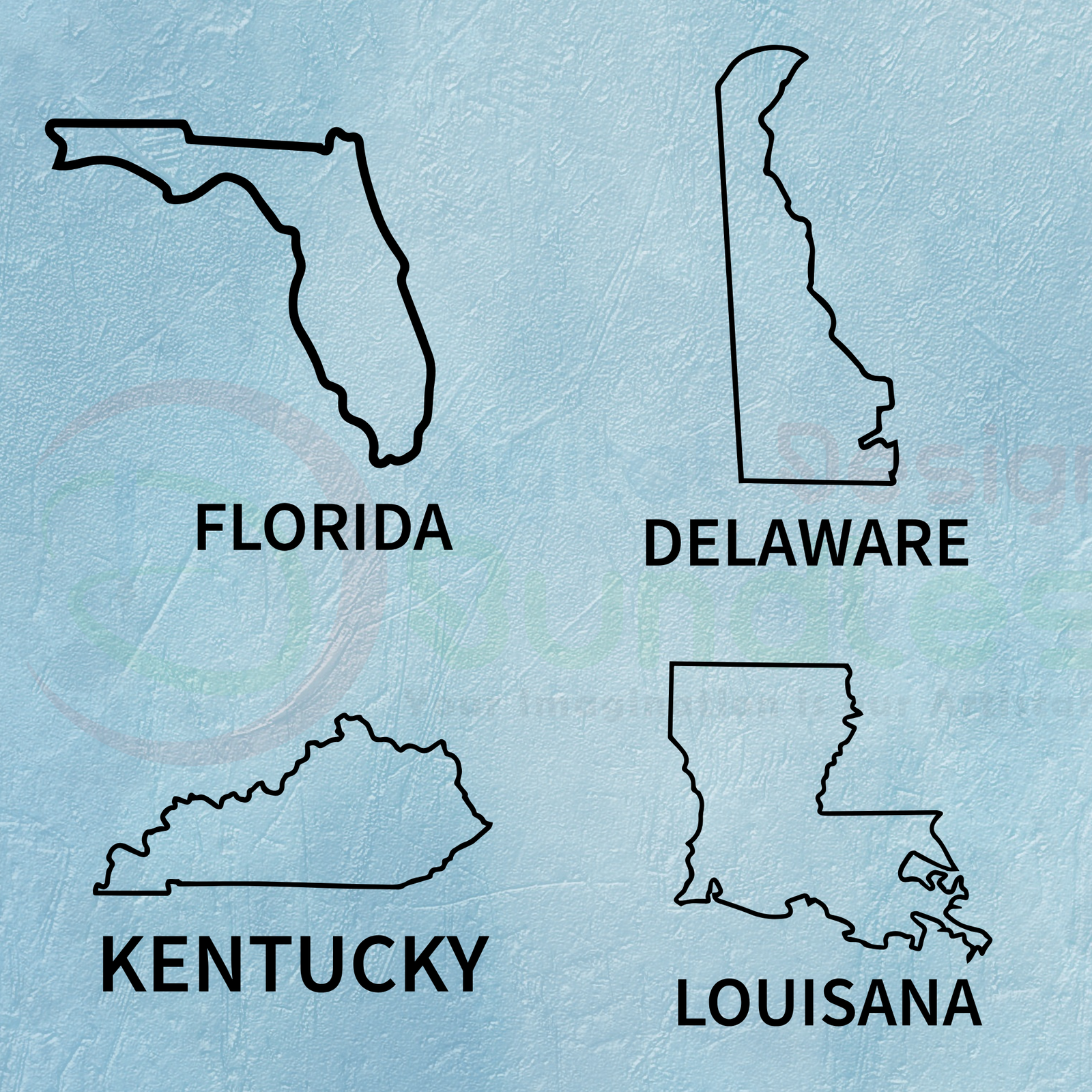USA States Outline