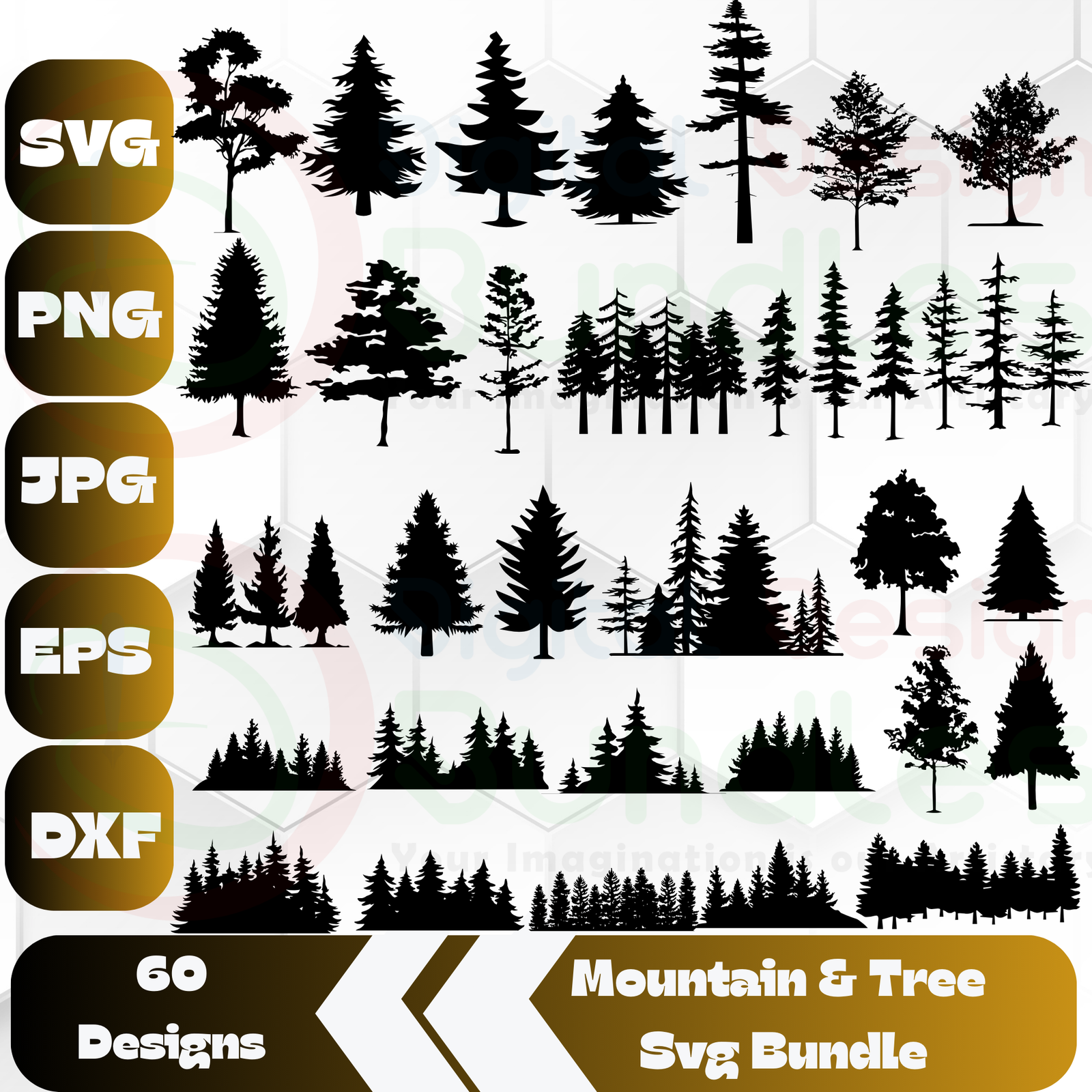 Mountain Forest SVG