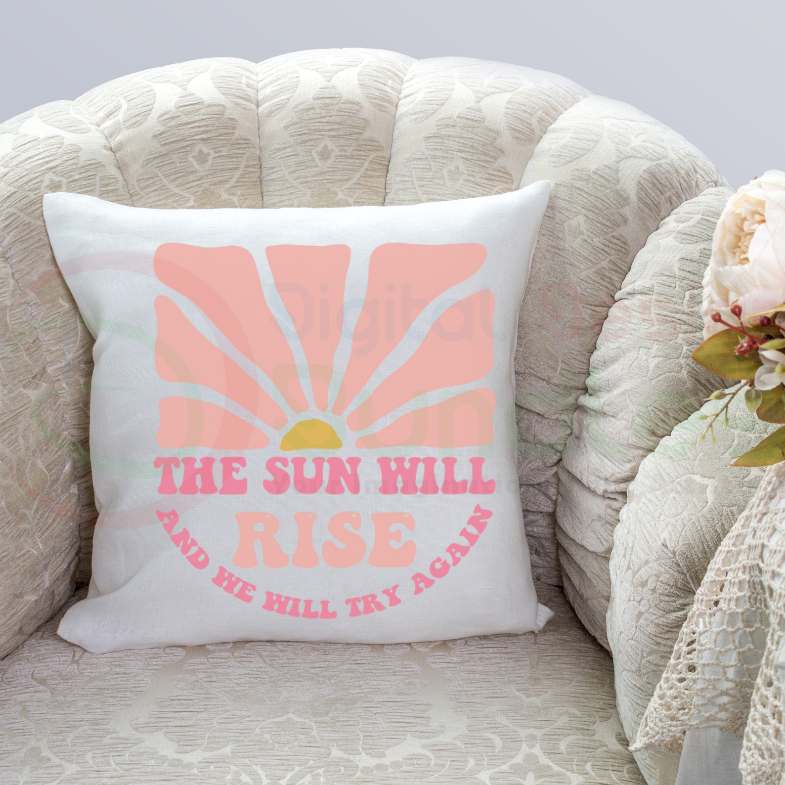 Christian Boho Flower PNG