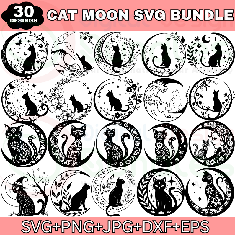Celestial Cat Svg Bundle