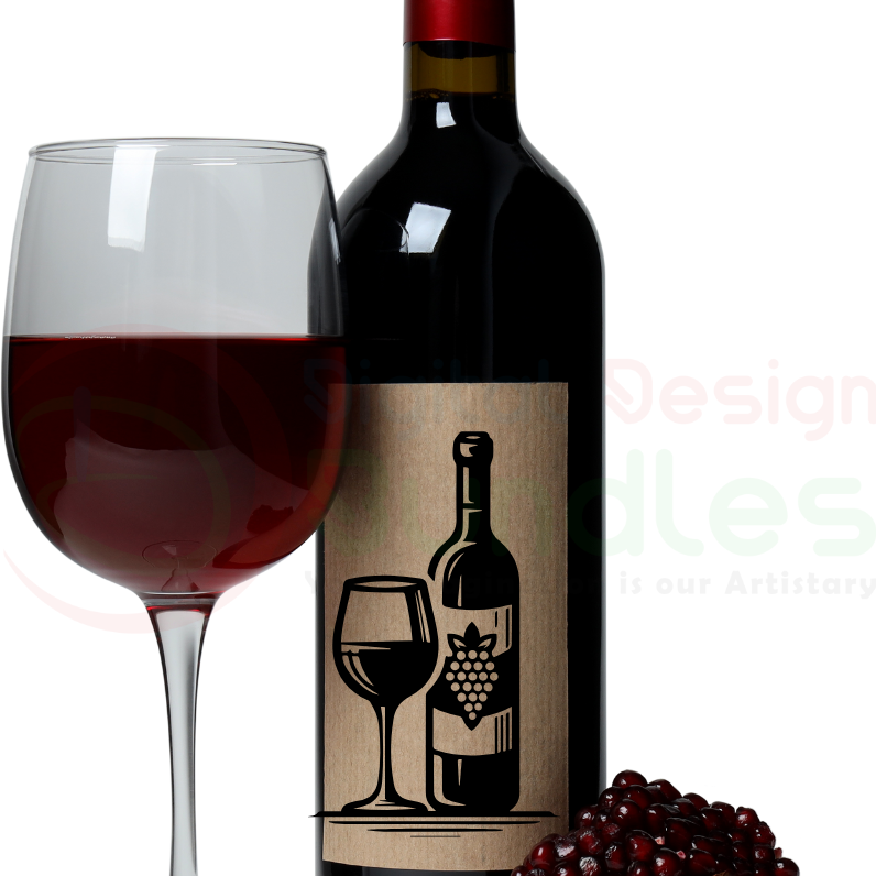 Wine and Cheese SVG