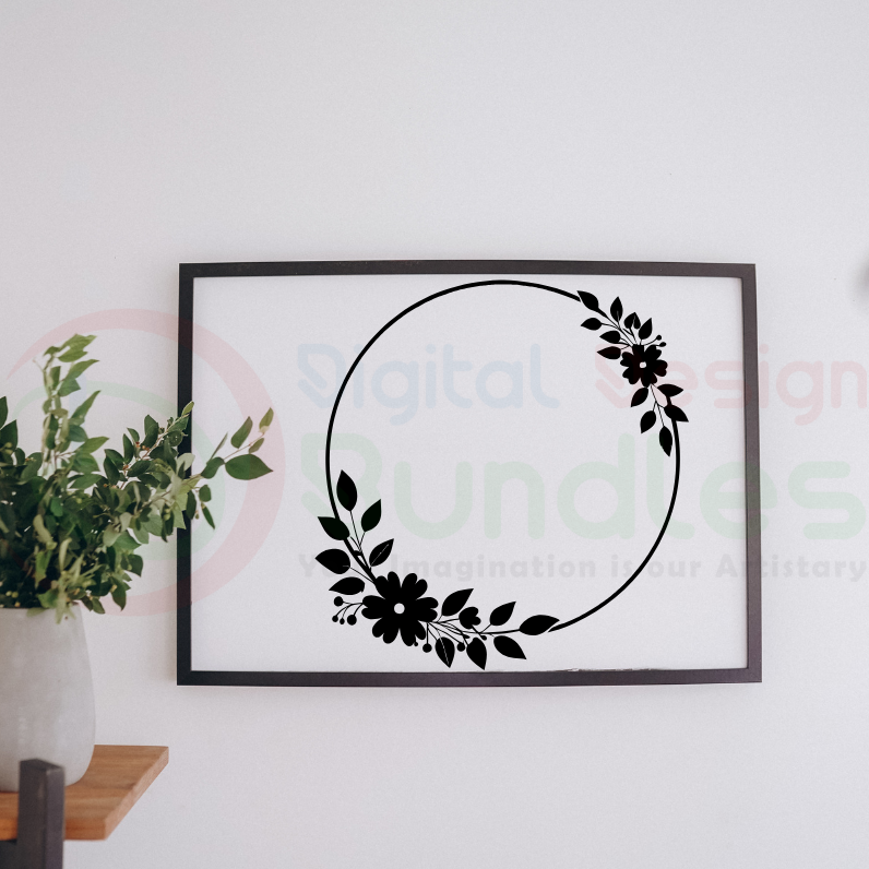 Floral Wreath SVG
