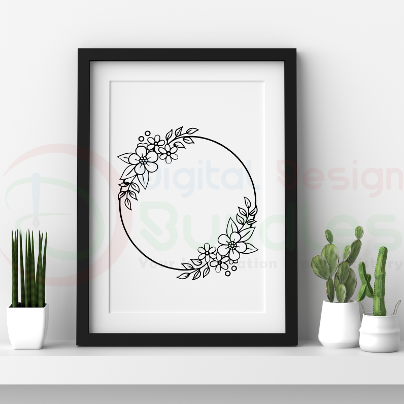 Floral Wreath SVG