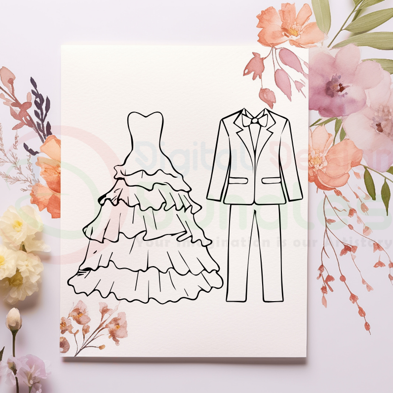 Hand Drawn Wedding Timeline Icons