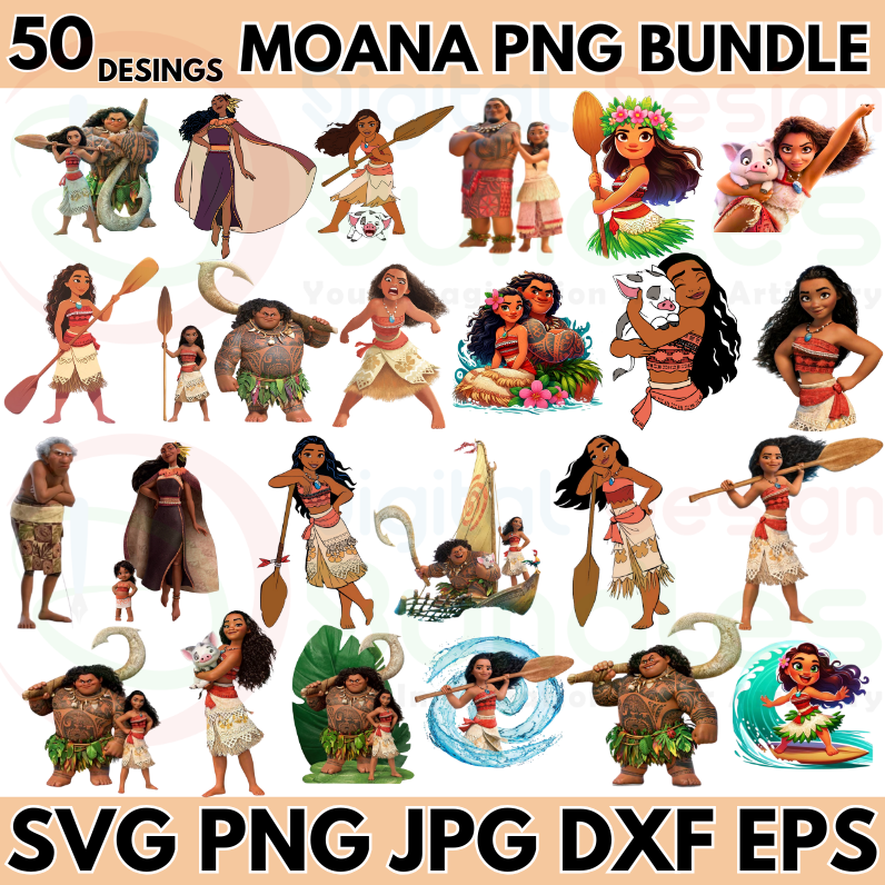 Moana PNG Bundle