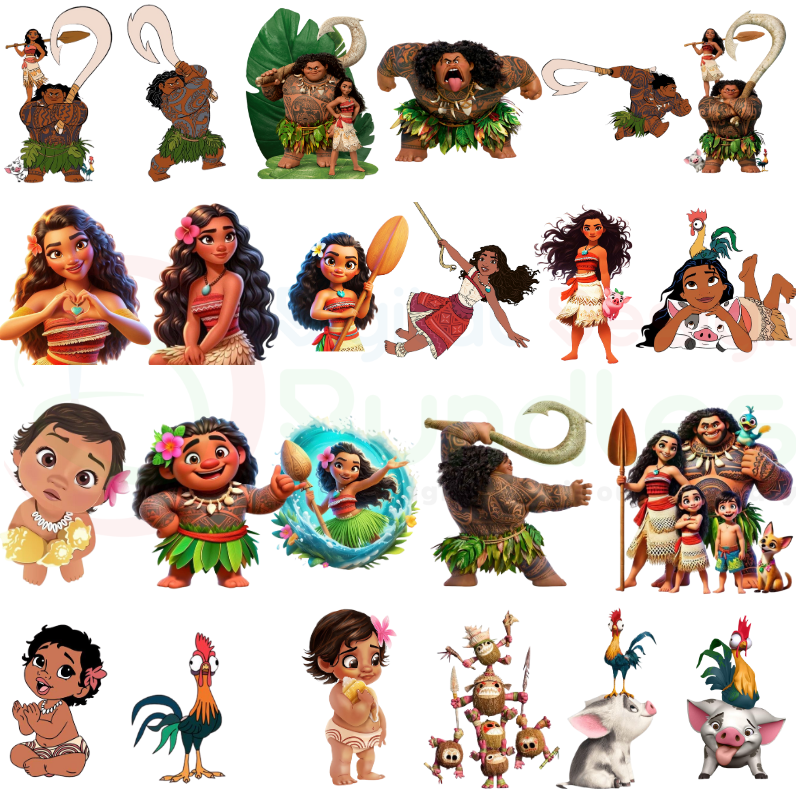 Moana PNG Bundle
