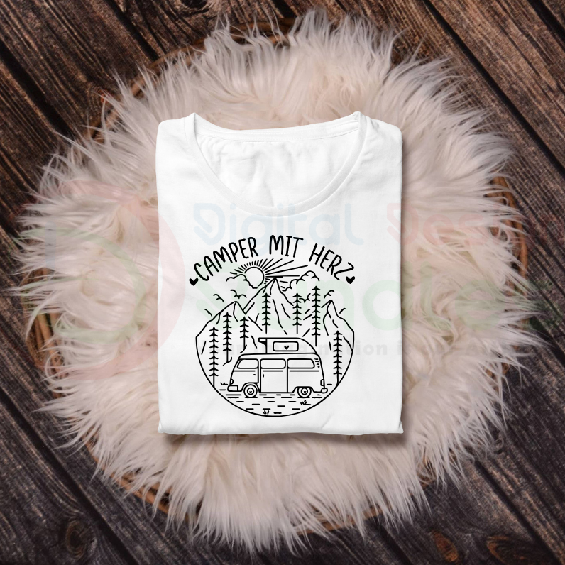 Camping Wohnwagen SVG