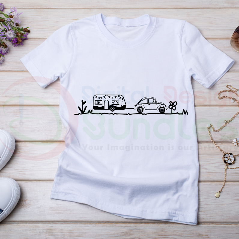 Camping Wohnwagen SVG