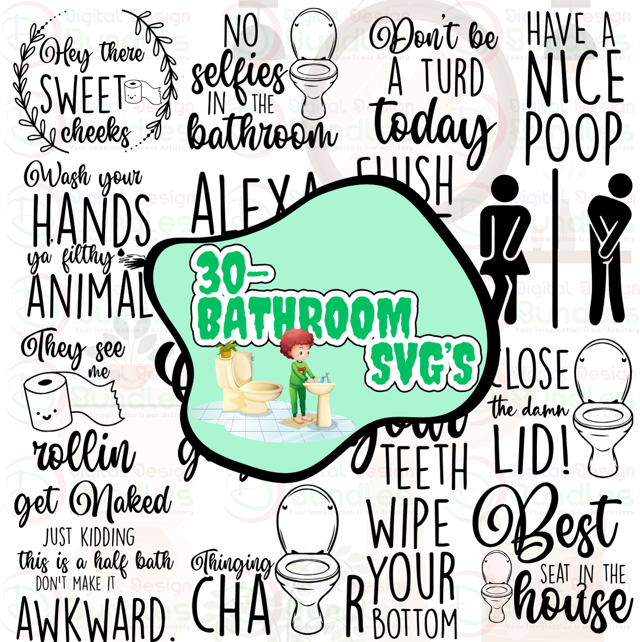 Funny Bathroom SVG