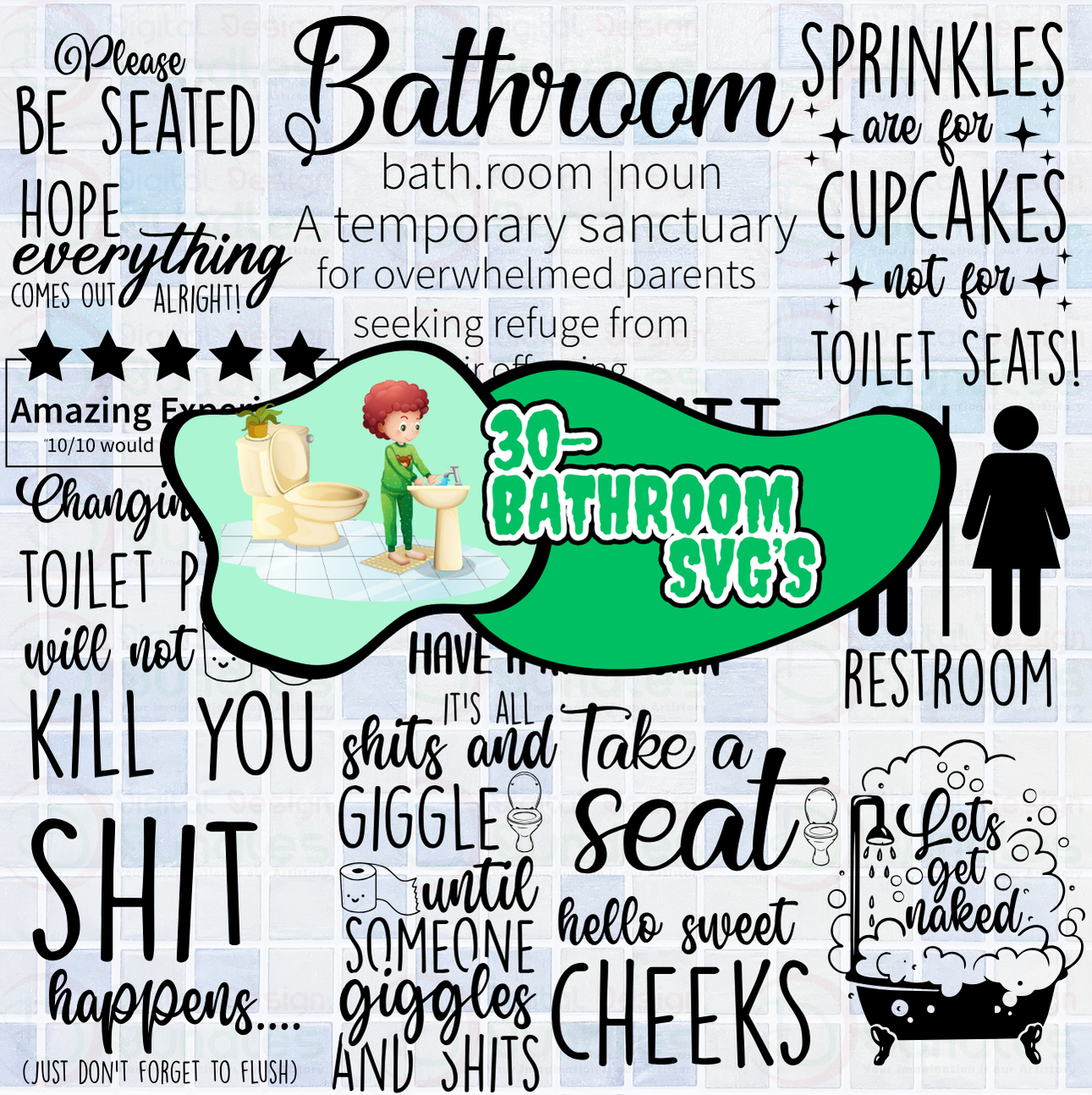 Funny Bathroom SVG