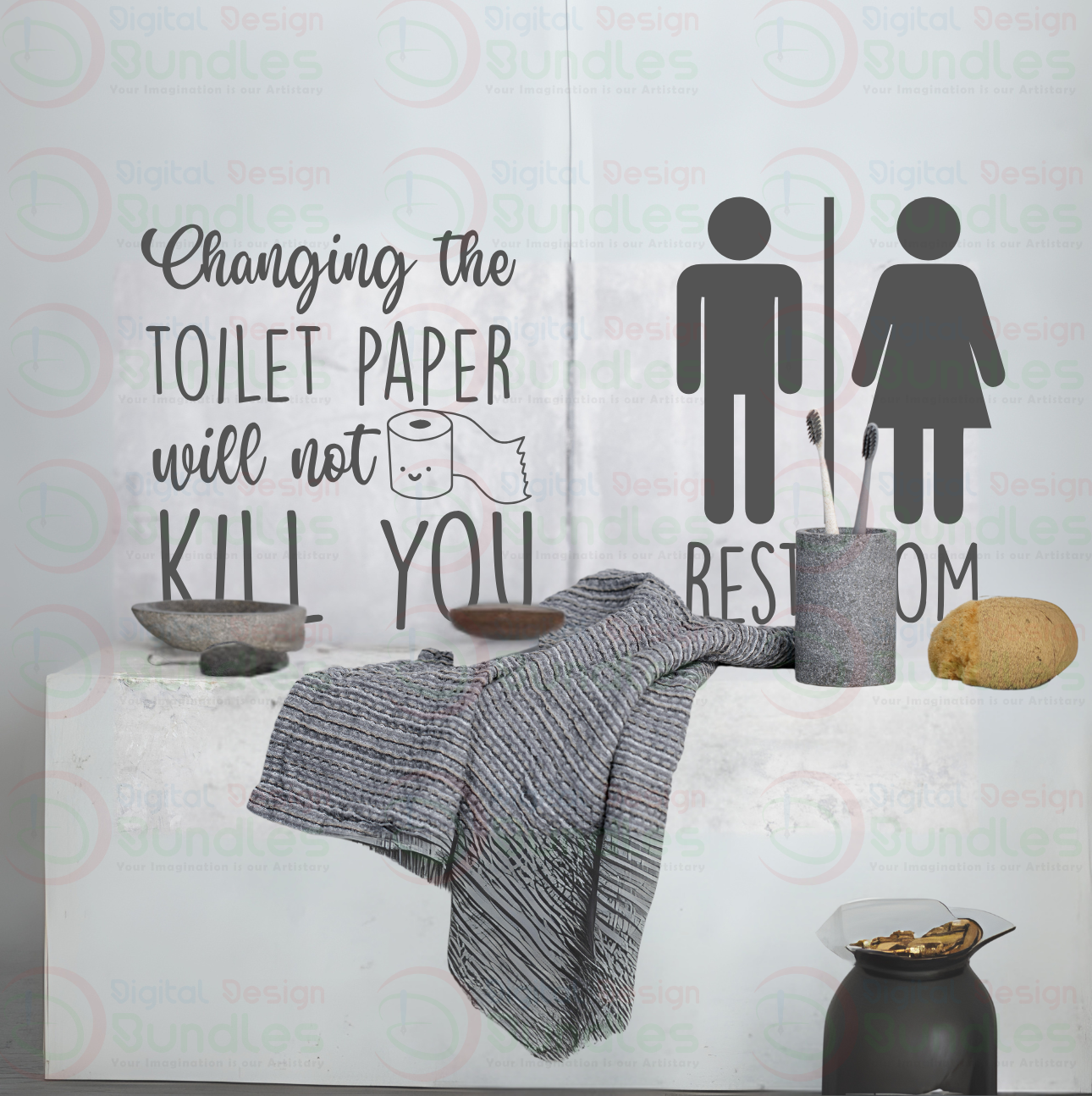 Funny Bathroom SVG